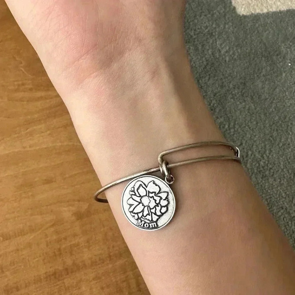 ALEX AND ANI Mom Bangle, Rafaelian Silver, One Size, Because I Love You Mom - Picture 7 of 11